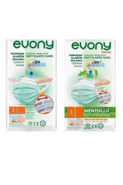 evony cerrahi maske 3 katli yumusak telli 50 adet cerrahi 50 adet mentollu maske fiyati yorumlari trendyol