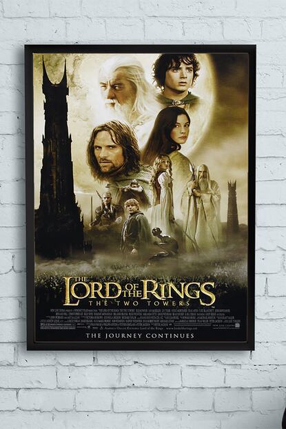 Postermanya Yuzuklerin Efendisi Iki Kule Film Afisi Cerceveli Tablo 40x50 Cm Trendyol