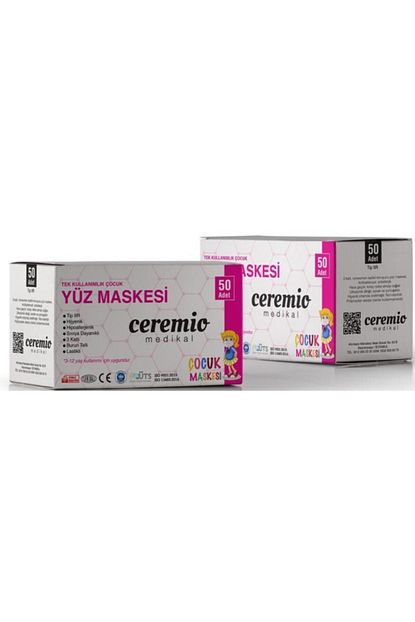 Ceremio 100 Adet Meltblown Lu Kiz Cocuk 3 Katli Full Ultrasonik Genis Lastikli Burun Telli Yuz Maskesi Fiyati Yorumlari Trendyol