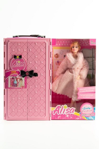 roseroi alisa kurklu barbie bebek pembe gardirobu giysi dolabi oyuncak elbise gadrobu fiyati yorumlari trendyol