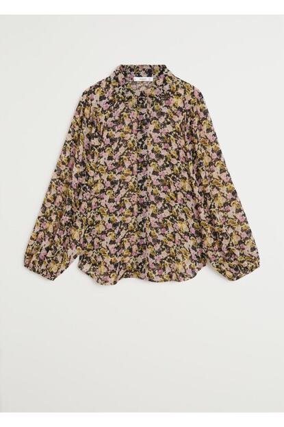 Mango Woman Kadin Haki Renk Kabarik Kollu Bluz 67004411 Trendyol