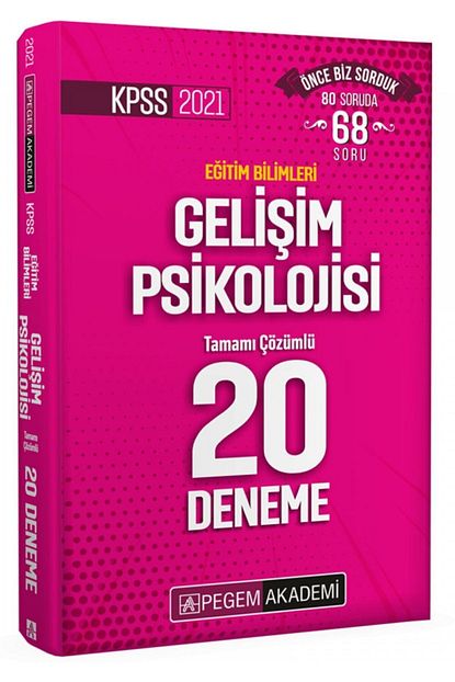 Pegem Akademi Yayincilik Sinav Kitaplari Pegem Yayinlari 2021 Kpss Gelisim Psikolojisi 20 Deneme Trendyol