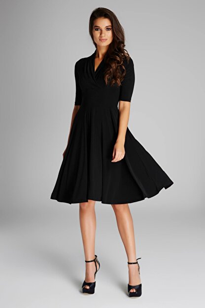 Laranor Kadin Siyah Yaka Detayli Elbise Fiyati Yorumlari Trendyol