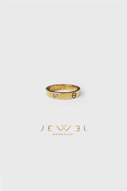 Jewel Cartier Model Gold Altin Kaplama Tasli Yuzuk Trendyol