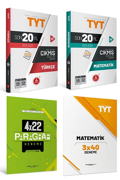 A Yayinevi Tyt Turkce Matematik Son 20 Yil Cikmis Sorular Ve Paragraf Matematik Deneme Sinavi Seti A Yayinlari Trendyol