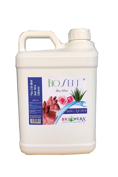 biowera bitkisel kozmetik ve sabun biosept 80 etil alkol kolonya aloe vera ve gulsuyu ilaveli 5000ml yedek sise fiyati yorumlari trendyol