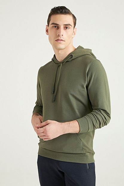 Twn Sweatshirt Slim Fit Haki Renk Trendyol