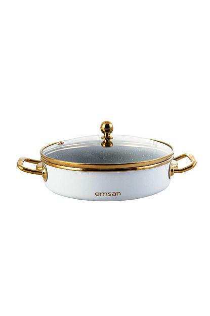 Emsan Beyaz Troy 20 Cm Sahan Kapakli Trendyol