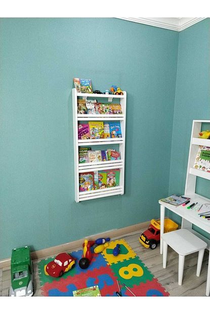 Mihenk Ruya Montessori Kitaplik Cocuk Odasi Kitapligi 4 Rafli Mdf Trendyol