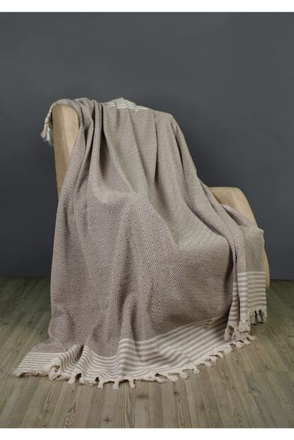 Mutlu Ceyiz Organik Pamuklu Battal Boy Koltuk Ortusu Takimi 3 3 1 1 Kollarini Da Orter Acik Kahve Trendyol