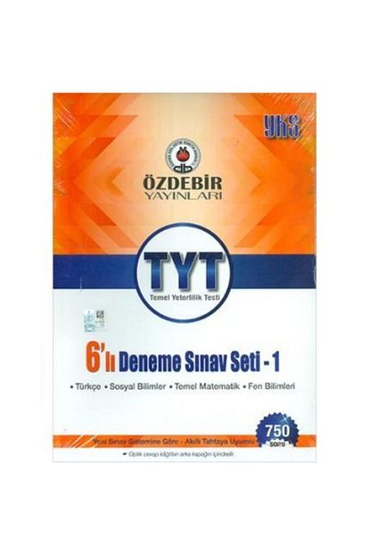 Akademi Yayinlari Ozdebir Yayinlari Tyt 6 Deneme Sinav Seti 1 Trendyol