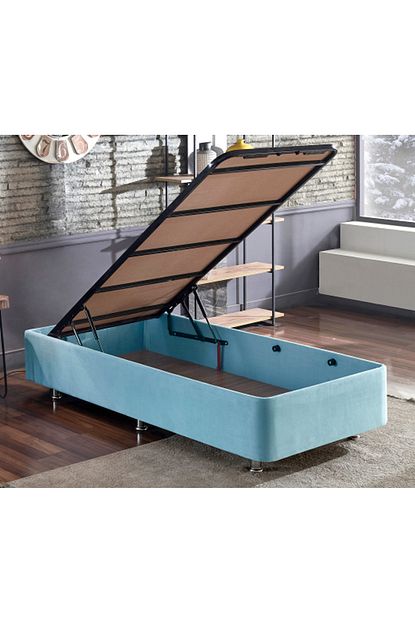 niron yatak cozy baza 90x190 cm tek kisilik sandikli bebek mavisi kumas baza silinebilir soho kumas niron fiyati yorumlari trendyol