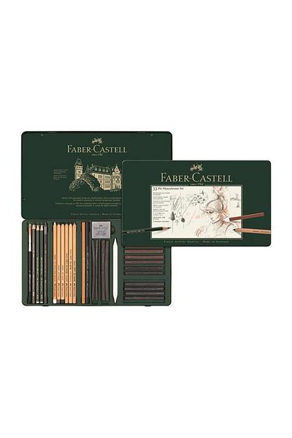 faber castell pitt monochrome karakalem