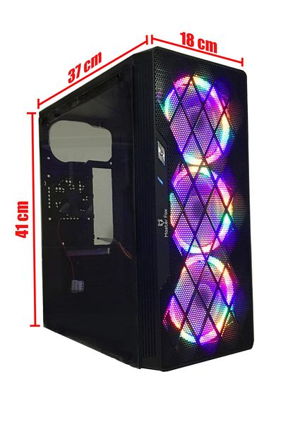 Masterfox Vega 3x12cm Rgb Fanli Temperli Cam Gaming Kasa Psu Yok Trendyol