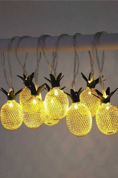ledreyon dekoratif pilli gold ananasli ip led isik aydinlatma yilbasi sus fiyati yorumlari trendyol
