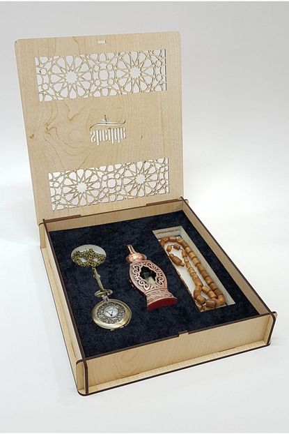 Zeyd Esans Ahsap Luks Kutulu Hediyelik Parfum Set Koku Saat Tesbih Beyaz Trendyol