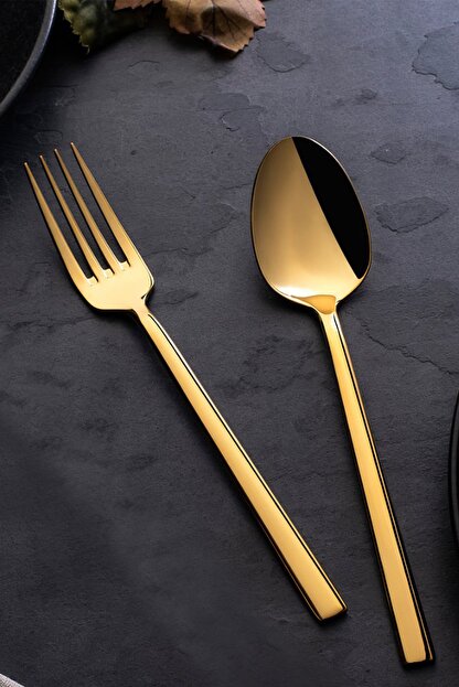 Nehir Dalyan Titanium 30 Parca Catal Kasik Takimi Gold Fiyati Yorumlari Trendyol