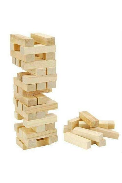 Istoc Trend Jenga Buyuk Boy Dogal Ahsap Denge Oyunu Kule Oyunu 54 Parca Cenga Trendyol