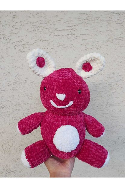 organik oyuncak amigurumi kadife ipten orgu tavsan