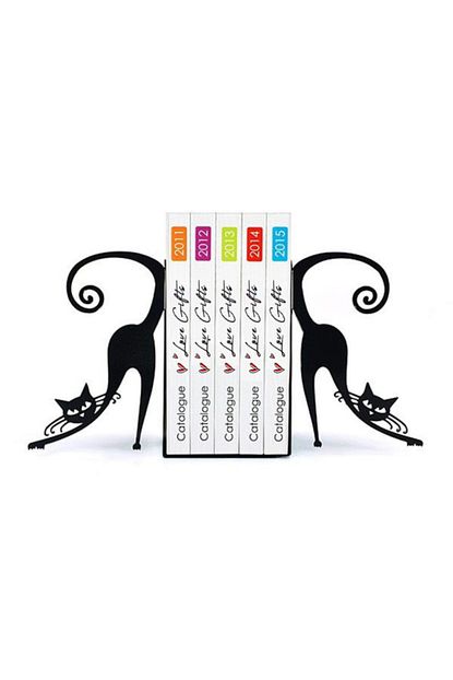 Love Gifts Kedi Figurlu Dekoratif Metal Kitap Tutucu Kitap Destegi Trendyol