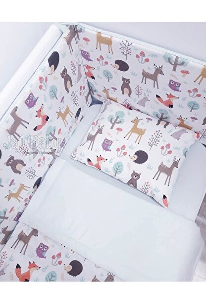 jaju baby sevimli orman 100x200 bebek nevresim takimi ve kenar koruma fiyati yorumlari trendyol