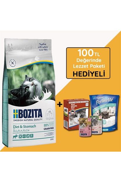 Bozita Sensitive Diet Stomach Tahilsiz Yetiskin Kedi Mamasi 10 Kg Hediyeli Trendyol