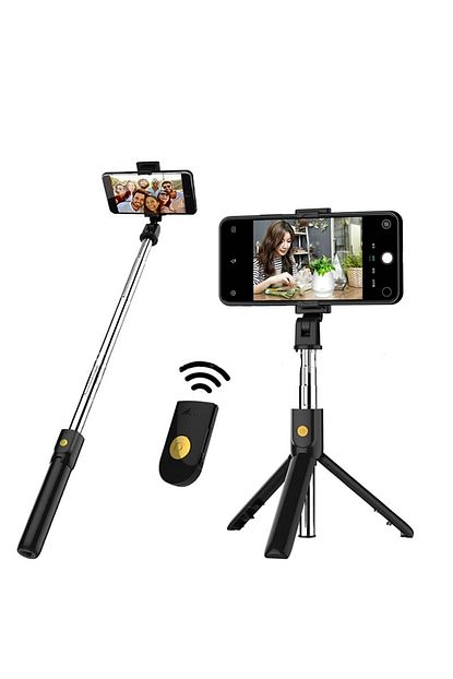 bluetooth kumandali kablosuz selfie cubugu tripod