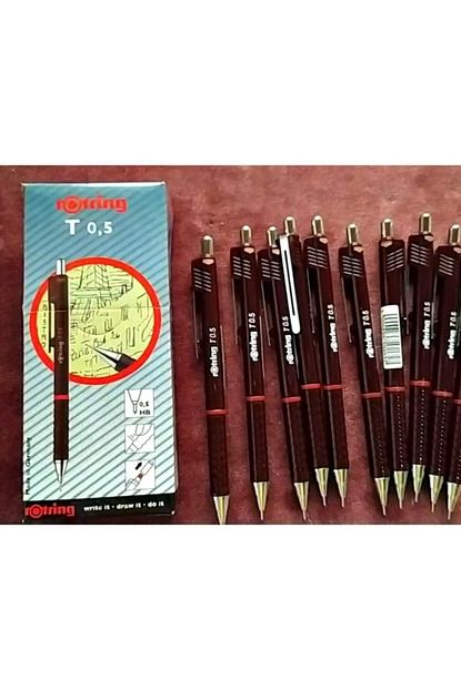 rotring t 0 5mm uclu kalem klasik sert