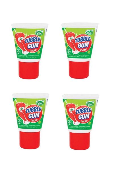 unibon lutti tubble gum chery tup sakiz kirazli sakiz 4 adet fiyati yorumlari trendyol