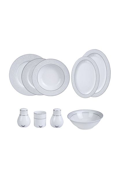 Karaca Otto 58 Parca 12 Kisilik Yemek Takimi Platin Trendyol