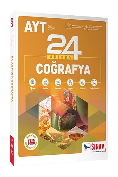 Sinav Yayinlari 2021 Ayt Cografya 24 Adimda Konu Anlatimli Soru Bankasi Trendyol