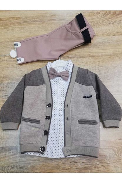 Baby Small Erkek Bej Pamuklu Keten Gomlek Hirka Papyonlu Takim Fiyati Yorumlari Trendyol