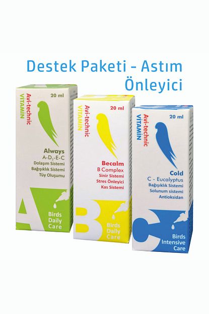 Avi Technic Kafes Kuslari Icin Destek Paketi Astim Onleyici A D3 E C B Complex C Okaliptus Trendyol