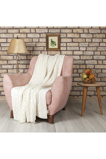 Betires Home Ekru Orgu Koltuk Sali Trendyol