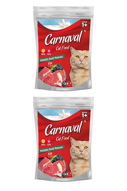 Carnaval Etli Yetiskin Kedi Mamasi 1 Kg X 2 Adet Trendyol