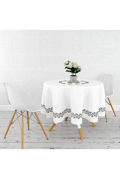 homestore beyaz ozel tasarim yuvarlak masa ortusu 160 x 220 cm fiyati yorumlari trendyol