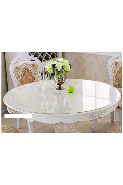 ceren seffaf 2 5 mm es 120 cm yuvarlak kalin pvc kaymaz masa ortusu koruyucu fiyati yorumlari trendyol