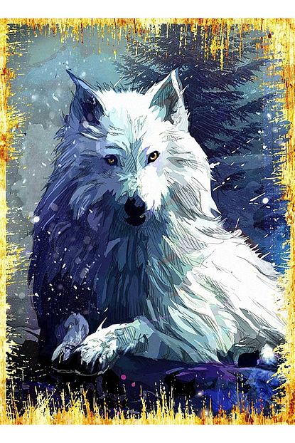 ahsap tablo game of thrones ghost hayalet kurt