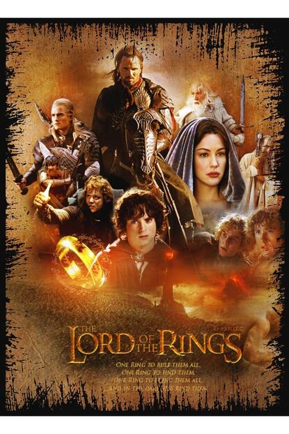 Heybe Tasarim Ahsap Tablo Lord Of The Ring Yuzuklerin Efendisi Poster Trendyol