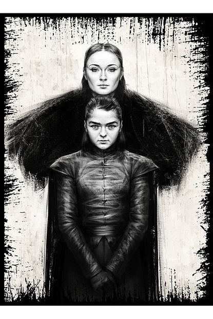 Heybe Tasarim Ahsap Tablo Game Of Thrones Sansa Arya Stark Trendyol