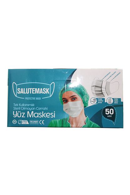 salutemask medikal maske meltblownlu uts kayitli maske 50 li kutu ozel paket 250 adet 5 kutu fiyati yorumlari trendyol