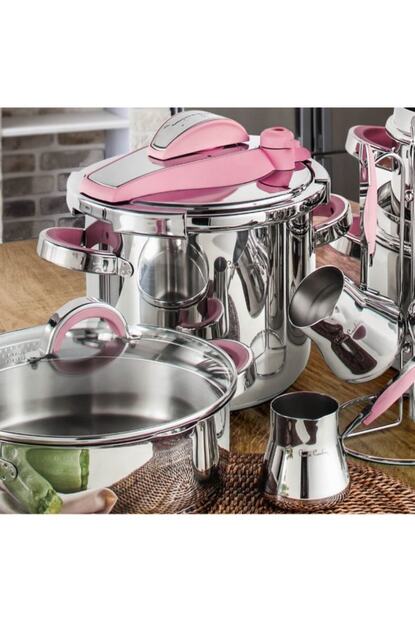 Pierre Cardin Pembe Mars 18 Parca Celik Tencere Seti Fiyati Yorumlari Trendyol