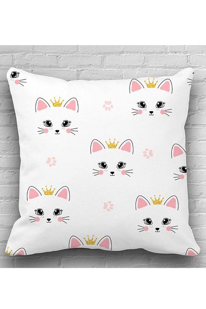 Lovessa Home Cift Tarafli Sevimli Kralice Kedi Dijital Baskili Kirlent Kilifi Trendyol