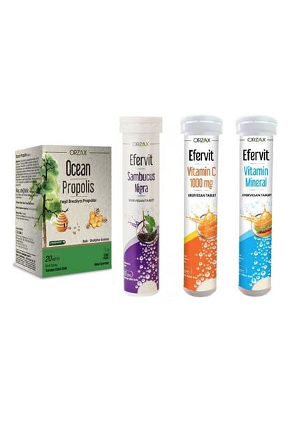 Orzax Yetiskinler Ve Cocuklar Icin Propolis Sprey 20 Ml C Vitamini 20 Tablet Sambucus Mineral Takviyesi Trendyol