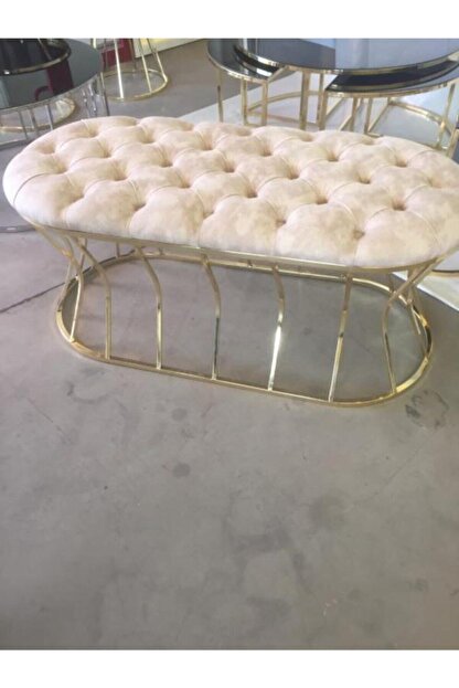 Hasuhome Metal Ayakli Bench Puf Koltuk Fcs M 0052 Trendyol