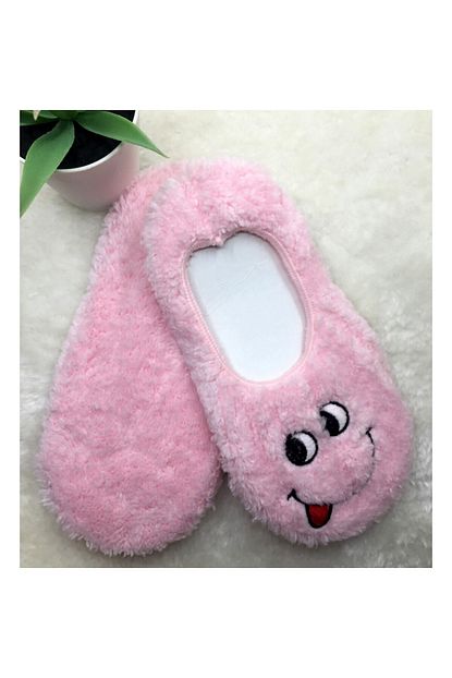 Muditashoptr Kiz Cocuk Pembe Pelus Ev Patigi Trendyol