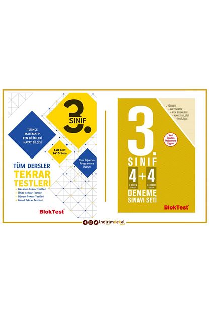 Tudem Yayinevi 3 Sinif Tum Dersler Tekrar Testleri Bloktest Deneme Trendyol