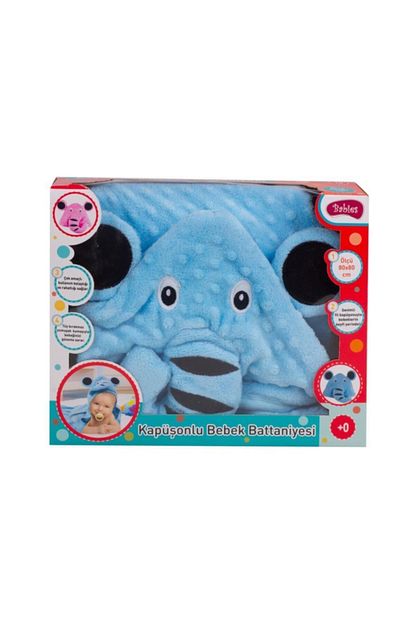 Babies Kapusonlu Bebek Battaniyesi 0 Yas Mavi Renk Trendyol