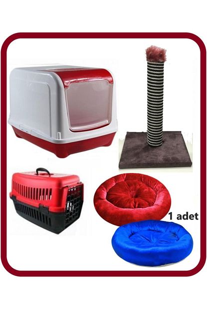 Pet Preety Kedi Firsat Seti Kapali Kedi Tuvaleti Tirmalama Yatak Tasima Trendyol