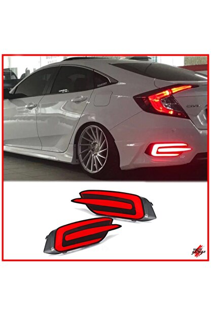 Sntgarage Honda Civic Fc5 Arka Tampon E Dizayn Led Reflektor 2016 2020 Trendyol